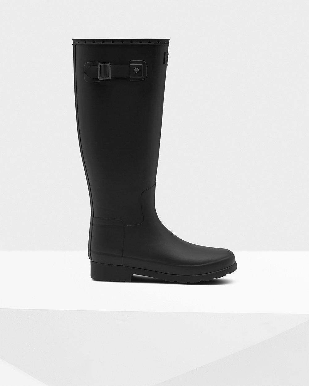 Women Hunter Original Refined | Tall Rain Boots Black | NZ-95613-UCJB